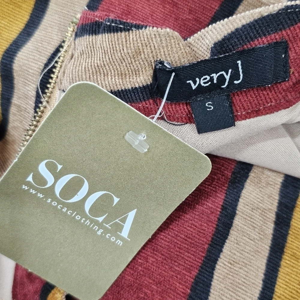 Very J corduroy striped a-line dress - Picture 6 of 7